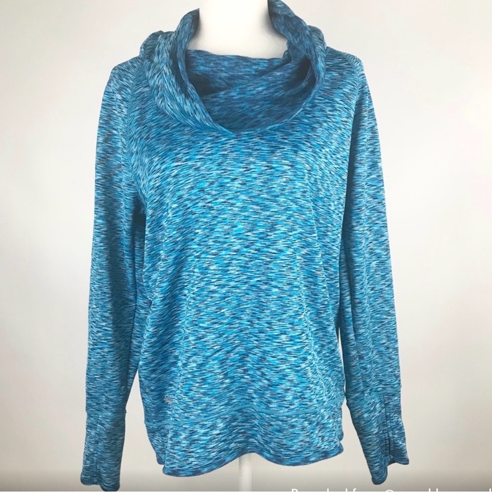 Athleta Tranquility Pullover in Space Dye Blue